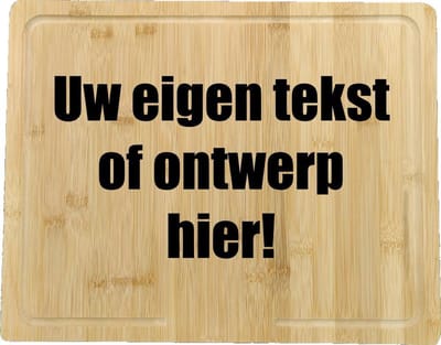 Gepersonaliseerde aanrechtplank - Snijplank - Bamboe - Te personaliseren met eigen tekst of ontwerp - 43X34X5 CM