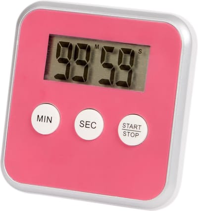 Digitale timer - Kookwekker - Roze - 8x8 - Timer voor koken - Inclusief batterij - Magneet of standaard - 1x kookwekker