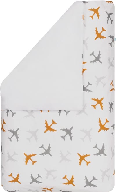 BINK Bedding Dekbedovertrek Planes Oker Ledikant 100 x 135 cm (zonder sloop)