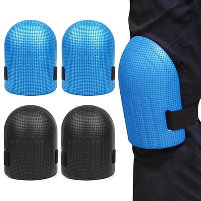 2 Paar Kniebeschermers Voor Tuinieren & Klussen - Knee Pads Bouw - Kniestukken - Comfortabele Kniepads Van EVA Schuim - Kniemat - Duurzaam & Lichtgewicht - Geschikt Voor Tuinieren, Huishoudelijke Klusjes, Bouwwerkzaamheden of Sport - Zwart, Blauw