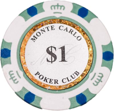 Poker chips 25 stuks Poker - Pokerset - Poker chip met waarde 1 - Monte Carlo poker chip - Fiches - Poker fiches - Poker chip - Klei fiches - Cave & Grarden