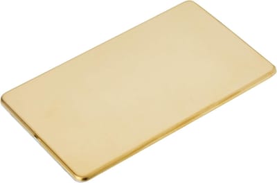 Afdekplaat Dubbel - Schroefloos Paneel - Moderne Afwerking - Strak Profiel - 15x9cm - Gepolijst Chroom