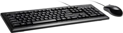 Bedraad Toetsenbord en Muis Set - Optische USB Muis en QWERTY Toetsencombinatie