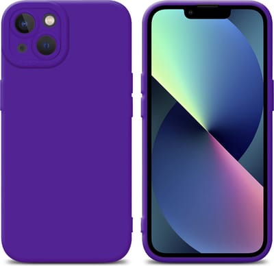 Cadorabo Hoesje geschikt voor Apple iPhone 14 in FLUID DONKER PAARS - Beschermhoes gemaakt van flexibel TPU silicone Cover Fluid Case