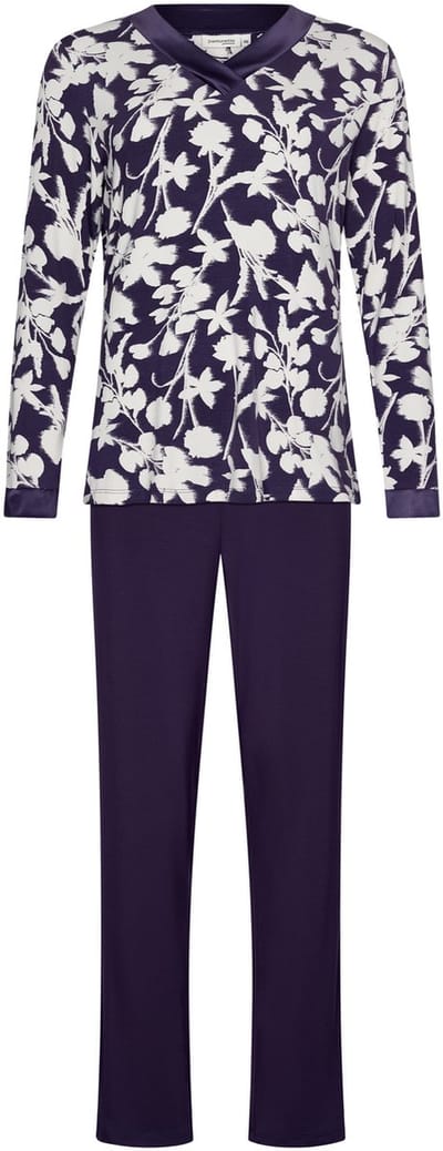 Pastunette Premium - Pyjama - Dark Orchid - Ecovero Viscose - Paars/Wit - Maat 36