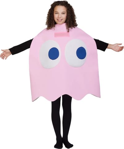 FUNIDELIA Pinky the Ghost Pac-Man kostuum - Maat: 104 - 148 cm