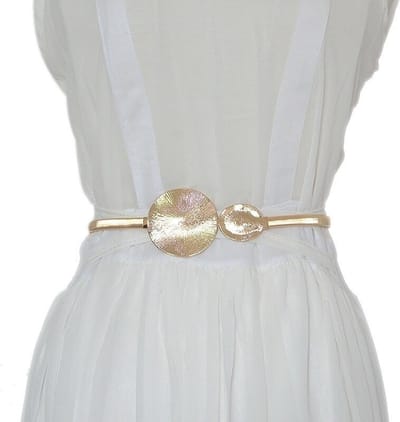 WiseGoods Luxe Elastische Tailleriem - Riem Voor Jurk / Rok - Riemen Voor Jurken & Rokken - Kleding Accessoires - Design - Goud