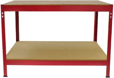 Q-rax garage werkbank - rood - 120x60x90cm - 200kg draagvermogen