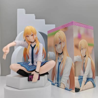 Mijn Dress-Up Darling Anime Figuur - Kitagawa Marin Zittende Houding Model Standbeeld Verzamelsieraad Handgemaakt Speelgoed Cadeau