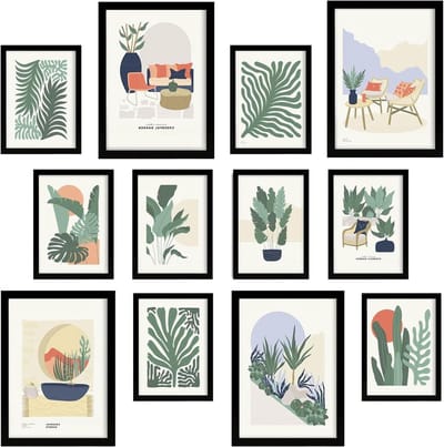 Moderne Kunstprints - Wanddecoratie Set - Ruimtes Aankleden - Premium Papier Inkt - A3 A4 Frames - Groen