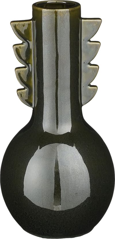 Mica Decorations Lana Vaas - H29 x Ø29 cm - Keramiek - Donkergroen