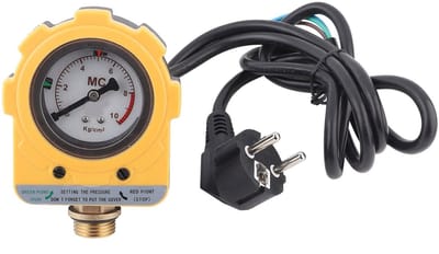 Shopcentral - Waterpompdrukschakelaar - 220V - Hoogwaardige kwaliteit - Geel - Zelfaanzuigend - Perfecte vervangingsschakelaar - Geschikt voor waterpompe