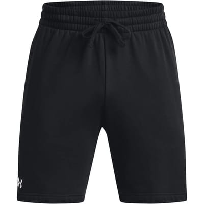 Under Armour UA Rival Fleece Shorts-BLK Heren Sportbroek - Zwart - Wit