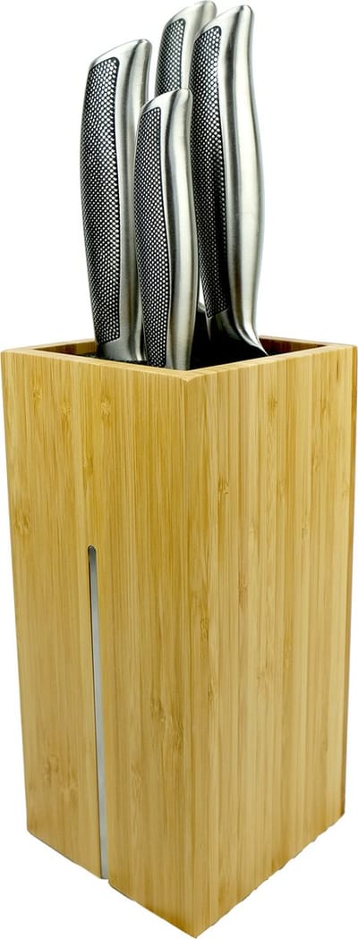 Diamant Sabatier Riyouri Messenblok Hout 4-Delig - Compleet met Santokumes