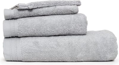 The One Towelling Organische handdoeken set - Badlakens, Handdoeken, Gastendoekjes & Washandjes - 12-Delig - Organisch katoen - Zilvergrijs