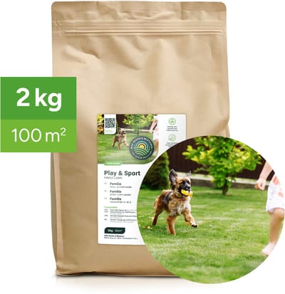 MRS Play & Sport - Graszaad Speel- en Sportgazon - 2 kg voor 100 m² - IJzersterk gazon - Hoog zelfherstellend vermogen - Zeer dichte zode - Snelkiemend - NAK-gecertificeerd
