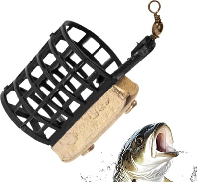 Aas mand - Voedermand vis - Karpervissen - Geleidelijke geurafgifte - 10 cm - Grijs
