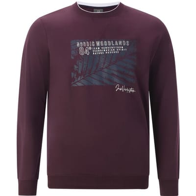 Jan Vanderstorm herren Sweatshirt - 52/54 - donkerlila - Plus Size