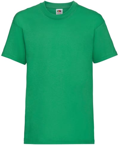 T-shirt Fruit Of The Loom Valueweight Kind Verde Kelly - 3-4 Años