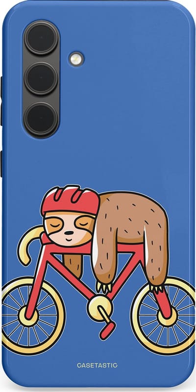 Casetastic hoesje geschikt voor Samsung Galaxy S24 - Dubbellaagse bescherming - Lui op reis - Fashion Case - Lavendel
