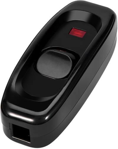 Dailygoody - Inlijn Aan/Uit Schakelaar - LED Weergave - Voor Tafellamp - 250V 10A - Energiezuinig - Eenvoudig te installeren - Compact formaat