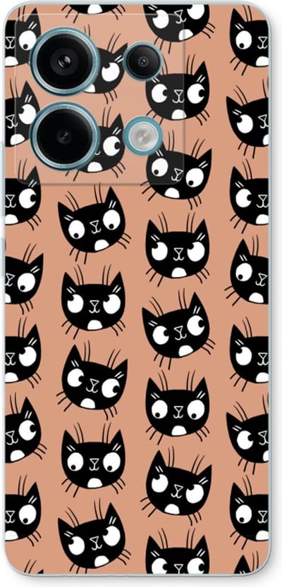 Case Company® - Hoesje geschikt voor Xiaomi Poco X6 hoesje - Kat - Soft Cover Telefoonhoesje - Bescherming aan alle Kanten en Schermrand