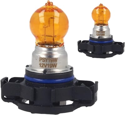 2x Amber Kleurige 12V Auto Lampen voor Mistlicht en Koplamp - PG20-2 Fitting