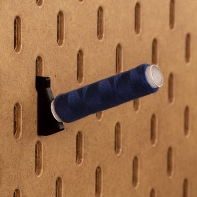 6-pack Spoelhouder 200m - Short- Zwart - Printboard - Past op Ikea Skadis pegboards