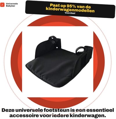 Dailygoods- Voetsteun Universieel - Kinderwagen Accessoire - Oxford Doek - Eenvoudig Te Installeren - 35x30x4CM - Uitgebreid Comfort - Kinderwagenaccessoire