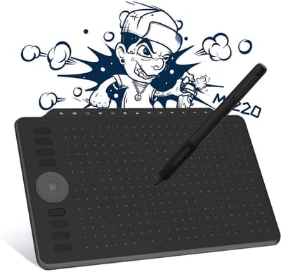 KAD® Tekentablet - Grafisch Tekenpad voor Illustratie & Design - Groot Werkvlak - Zwart - 34cm x 21cm x 1cm