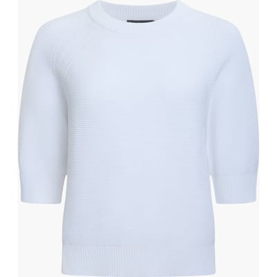 French Connection Lily Mozart Short Sleeve Linen White Maat: XS | Sweaters Outlet | Dames | Wit
