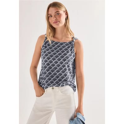 Top met boothals en schouderdetail