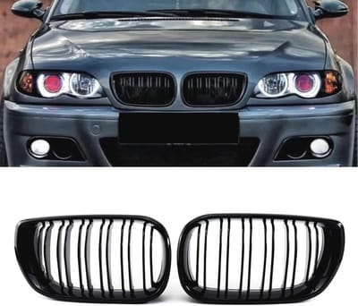 Niergooster Voorzijde Voor BMW 3-serie E46 - Zwart Glanzend
