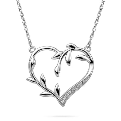Zilveren hart ketting – romantisch cadeau voor haar – echt zilver - Amona Jewelry