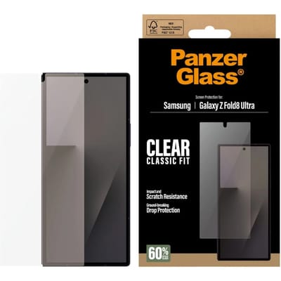 PanzerGlass Ultra-Wide Fit Anti-Bacterial Screenprotector geschikt voor Samsung Galaxy Z Fold 8 Ultra
