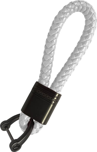 Sleutelhanger Koord Sleutelhanger Touw - Wit Met Sleutelhanger Ring