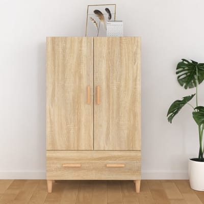 vidaXL - Hoge - kast - 70x31x115 - cm - bewerkt - hout - sonoma - eikenkleurig