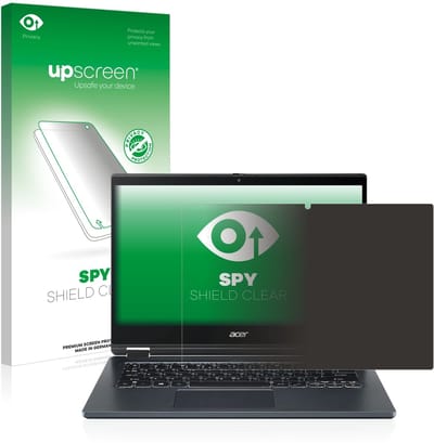 upscreen - privacy screenprotector voor Acer TravelMate Spin P4 14" 16:9 - Folie Beschermfolie Blauwlichtfilter