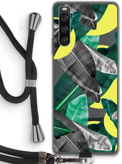 Case Company® - Hoesje met koord geschikt voor Sony Xperia 10 IV hoesje met Koord - Fantasie jungle - Telefoonhoesje met Zwart Koord - Bescherming aan alle Kanten en Over de Schermrand