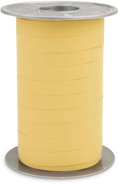 Krullint Paperlook Mosterd Geel mat – Cadeaulint - 10mm