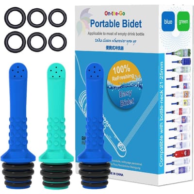 Draagbare Handheld Bidet Spuit Persoonlijke Reiniger Hygiëne Fles voor Zwangere Vrouwen Billen Was Spuitmond blue
