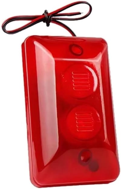 Waarschuwingslicht Sirene - Alarm Licht - Veiligheid Verhoging - 115dB Geluid - 122x72x36 mm - Rood