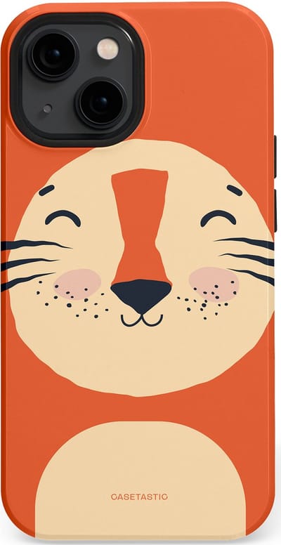 Casetastic hoesje geschikt voor Apple iPhone 13 mini - MagSafe - Dubbellaagse bescherming - Knuffelkopjes tijger - Fashion Case - Terracotta Zand