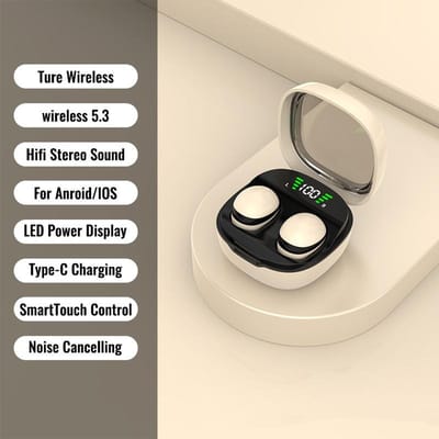 Mini Onzichtbare Slaap Oordopjes Draadloze Bluetooth 5.3 Oortjes HiFi Stereo Koptelefoon Ruisonderdrukkende Headsets voor Xiaomi Huawei