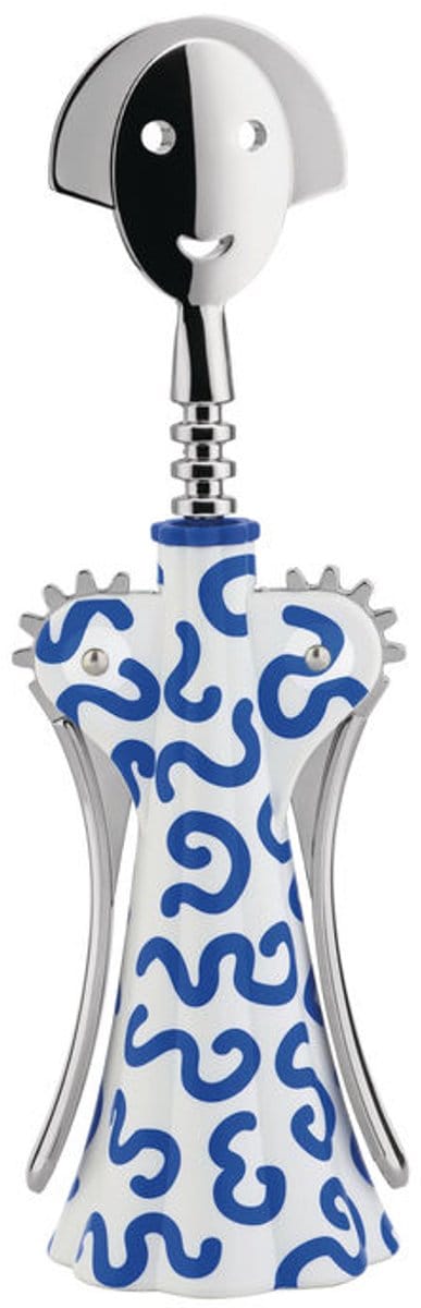 Alessi Anna G - Kurkentrekker - Delft Editie - AlkiPaper / Chroom - Blauw / Wit