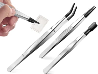 Dailygoods - Tweezetter - 3-delige set - Precisie voor knutselen - Voor sieraden en elektronica - Ideaal voor hobbyisten