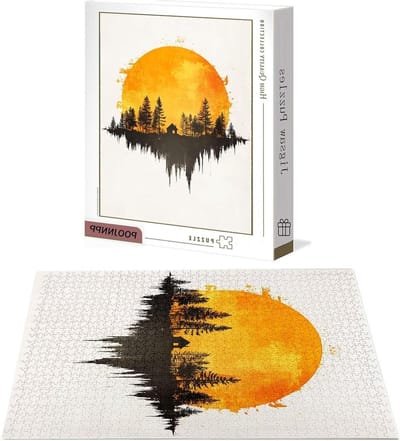 Puzzelmat Hout - Puzzelmat Volwassenen - Ontspannen Hobby - Gelabelde Achterkant - 179 x 105 cm - Multicolor