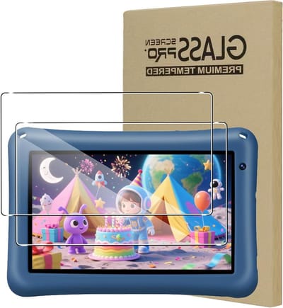 SnelShoppen - 2 stuks Beschermfolie voor Kindertablet 7 Inch, 9H Hardheid Pantserfolie, Anti-Krassen, Anti-Luchtbellen, HD-Displaybescherming