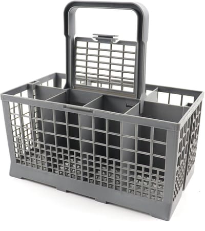 Bestekmand Vaatwasser - Opslag Houder - Vaat Reinigen - 7 Vakken Afneembaar Handvat - 12x24x13 cm