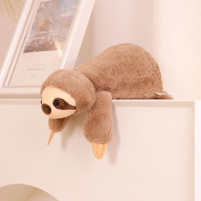 80cm Kawaii Cartoon Wasbeer Vos Krokodil Luiaard Pluche Speelgoed Zacht Lang Slaapkussen Pop Kussen Cadeau voor Meisjes 45cm